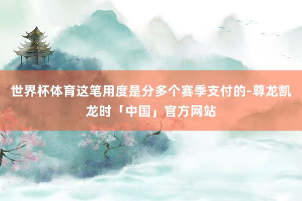世界杯体育这笔用度是分多个赛季支付的-尊龙凯龙时「中国」官方网站