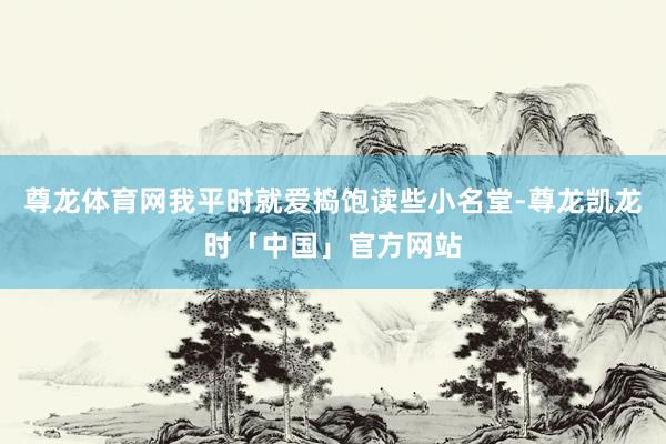 尊龙体育网我平时就爱捣饱读些小名堂-尊龙凯龙时「中国」官方网站
