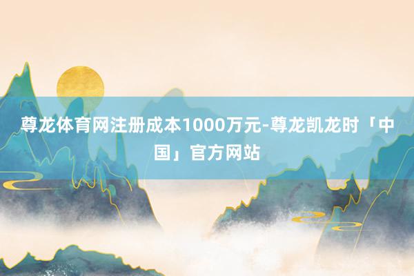 尊龙体育网注册成本1000万元-尊龙凯龙时「中国」官方网站